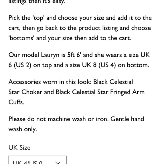 Lime Blonde Black Celestial bikini top. Size UK 8 - Picture 3 of 8